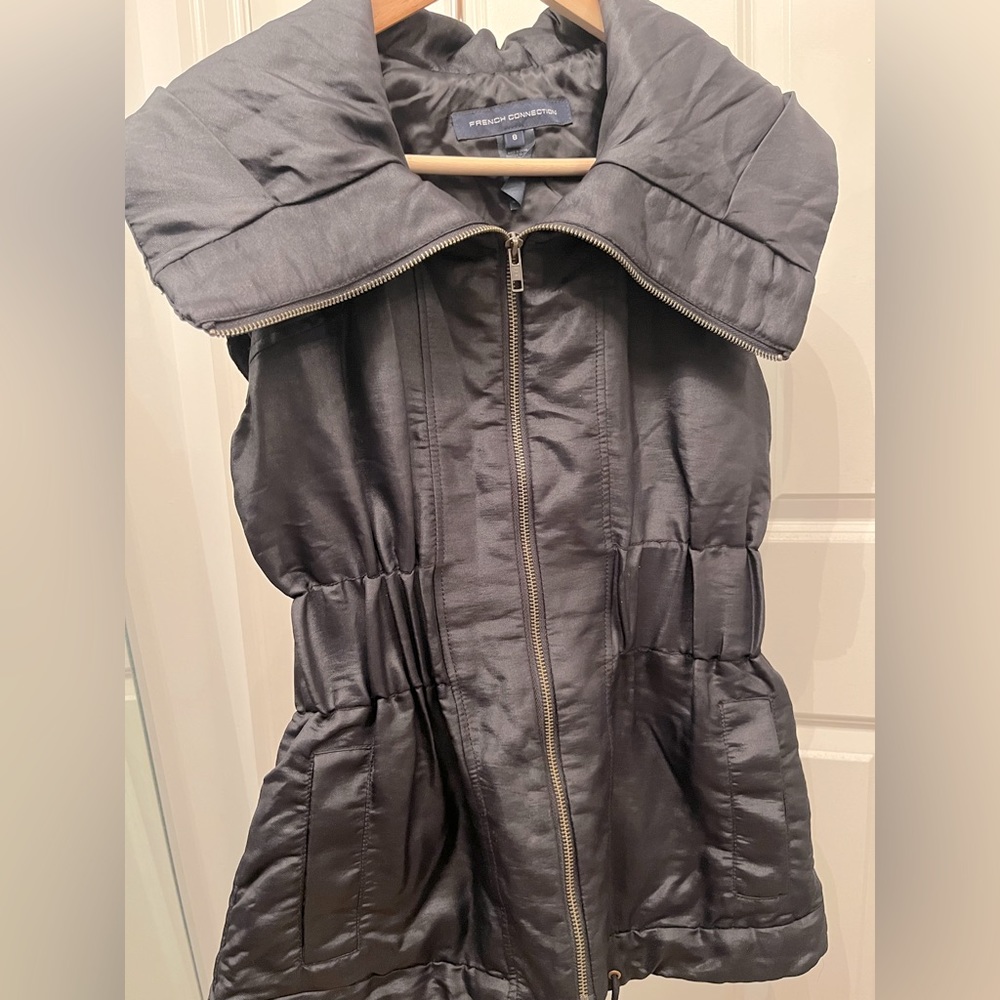French Connection Puffer Vest Black size 8.